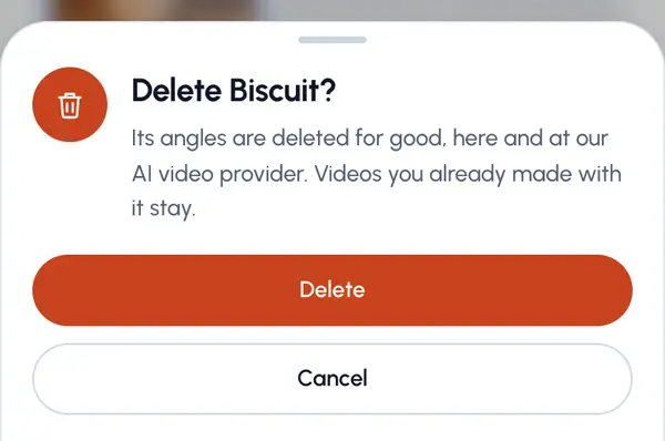 Tap Delete to confirm.