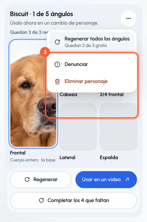 Toca Regenerar todos los ángulos. También puedes tocar Regenerar en la parte de abajo de la página.