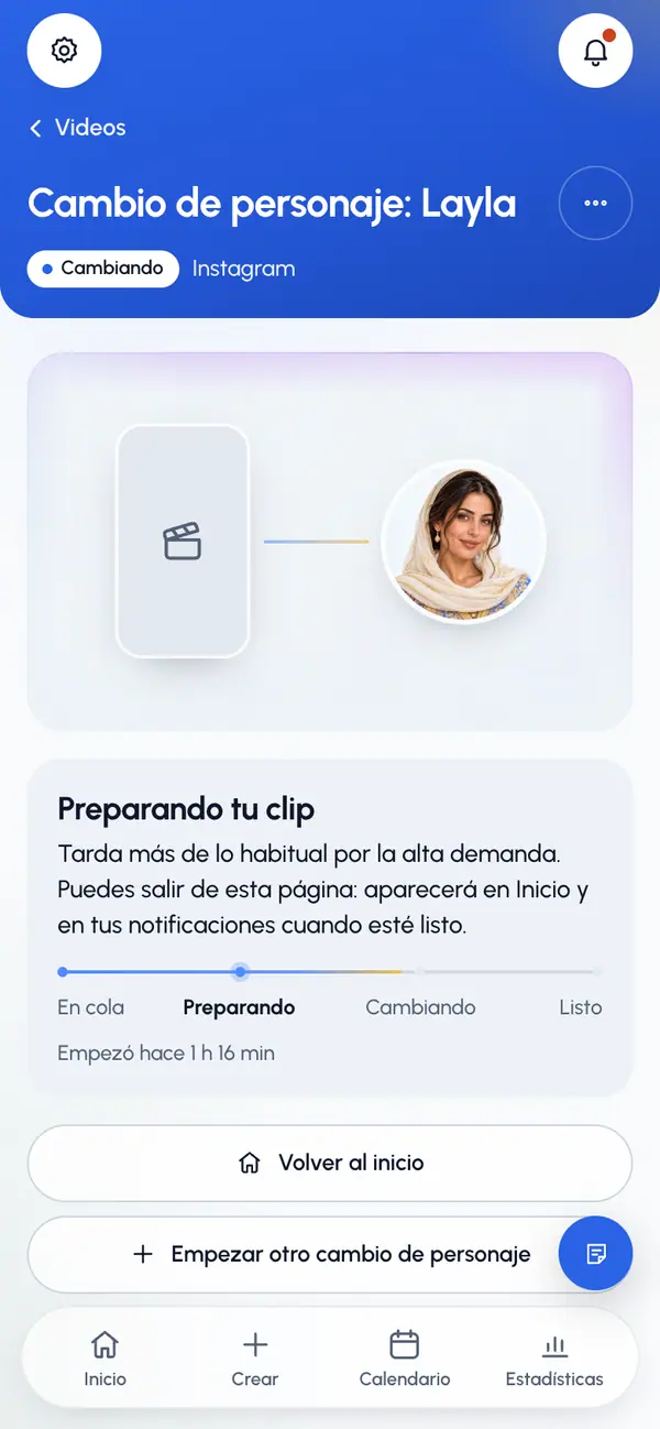 Mientras se crea tu video