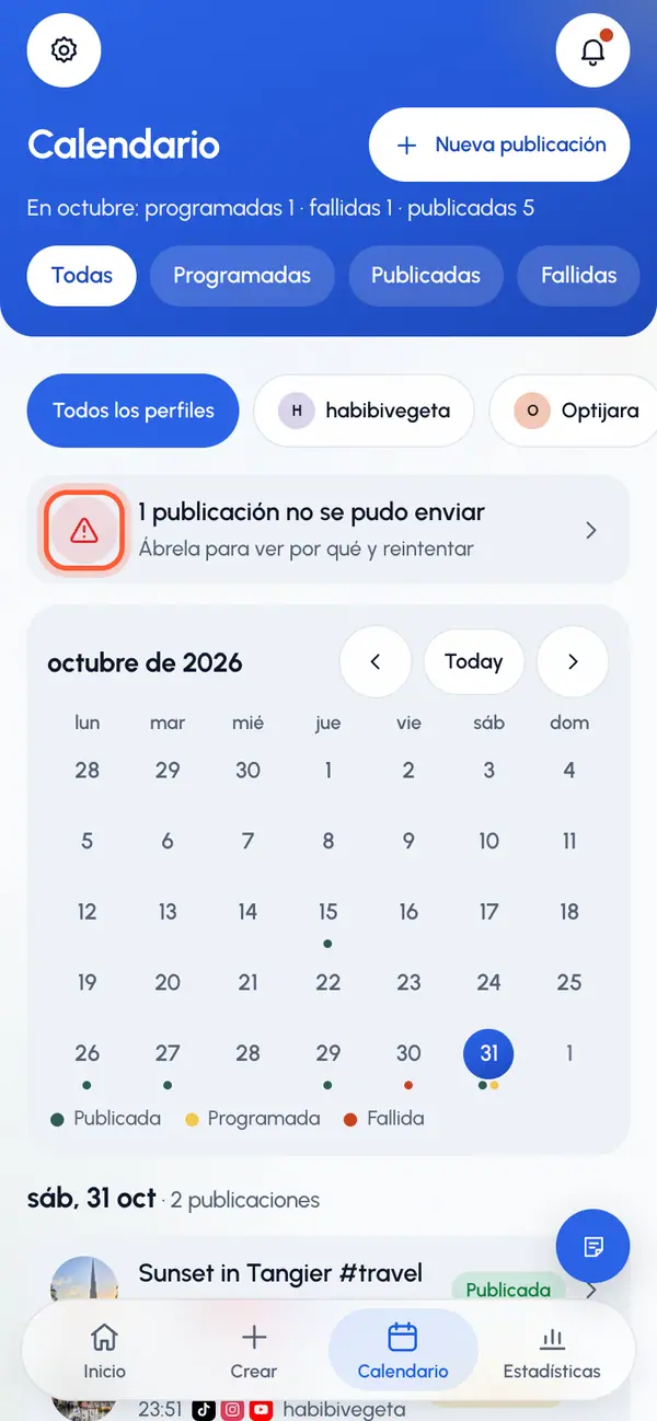 Encontrar tus publicaciones