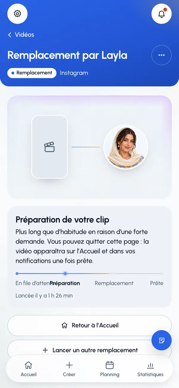 Pendant la création de votre vidéo