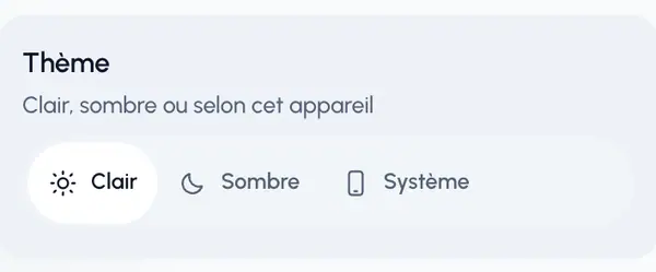 Touchez l’un des trois choix.