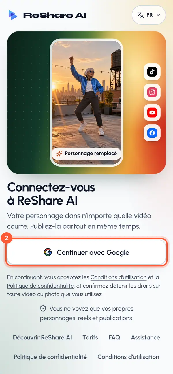 Ouvrez la page de connexion.