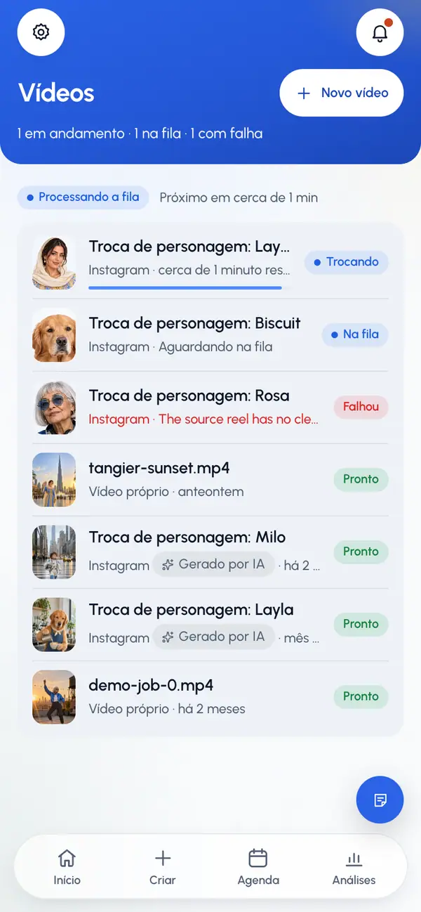 Seus vídeos