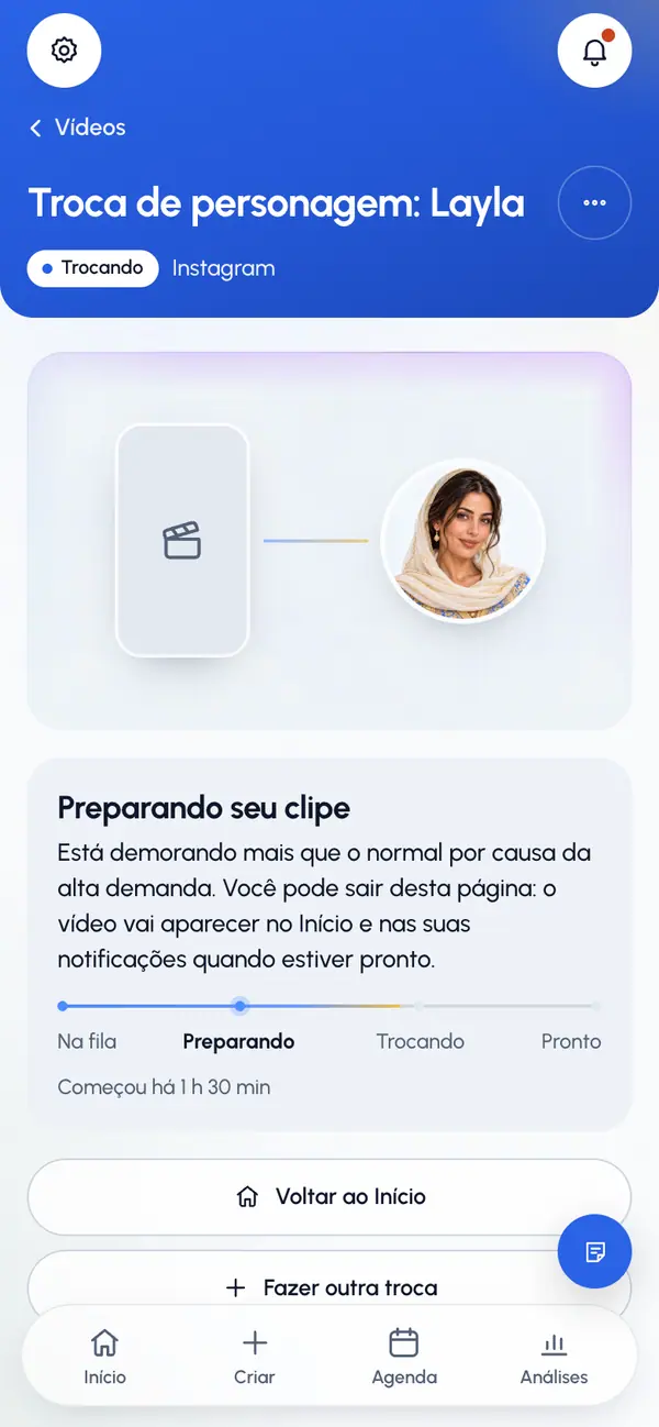 Enquanto seu vídeo é feito