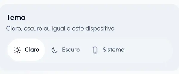 Toque em uma das três opções.